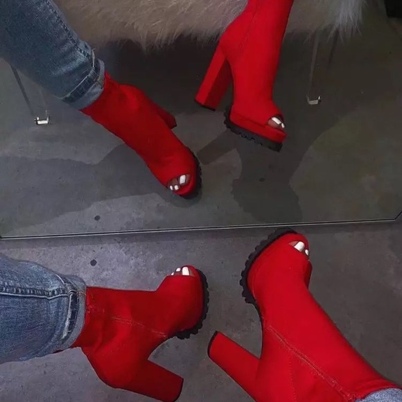 Shoes - Women’s Peep Toe Bootie